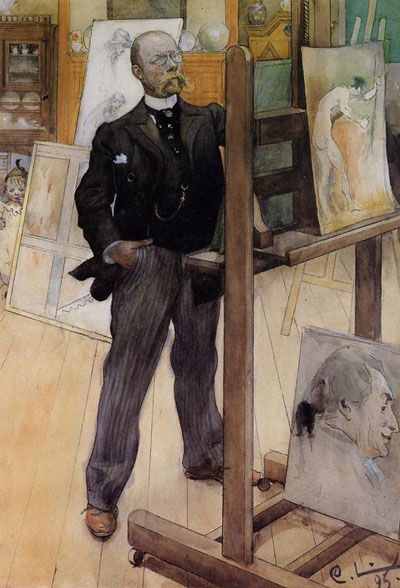 Carl Larsson, Selbstportrait 1895.