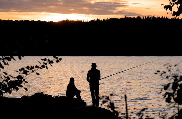 Anglerglück in Schweden. Foto: Göran Assner/ imagebank.sweden.se