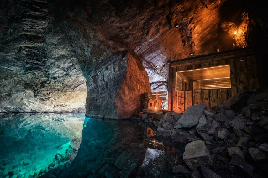 Wellness unter Tage: außergewöhnliche Sauna im schwedischen Erlebnis-Bergwerk