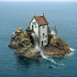Der schwedische Fotokünstler Erik Johansson Erik Johansson: "Moulin de Mer", 2021. Website: https://www.erikjo.com