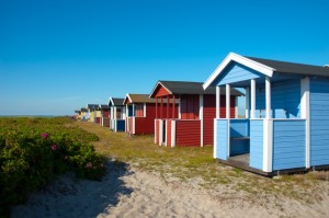 Die farbenfrohen Strandhütten auf Falsterbo
