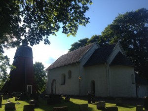 Die mittelalterliche Kirche von Hjärtlanda