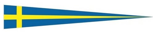 Schwedische Flagge, Schweden Flagge als dreieckiger Wimpel