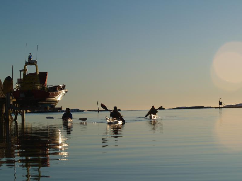 Im Winter haben Kajak-Enthusiasten das Meer fast für sich allein. Foto: Nautopp.