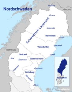 Die touristische Region Schwedisch-Lappland