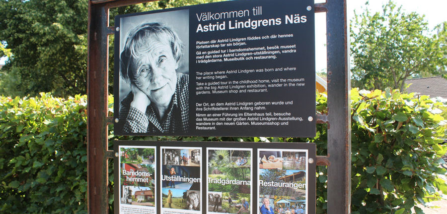 Schild zum Astrid Lindgrens Näs