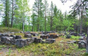 Ruine eines Hauses bei Nautanen. Westseite