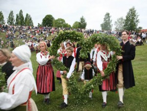 Midsommar-Feierlichkeiten in Leksand. Foto: www.siljan.se