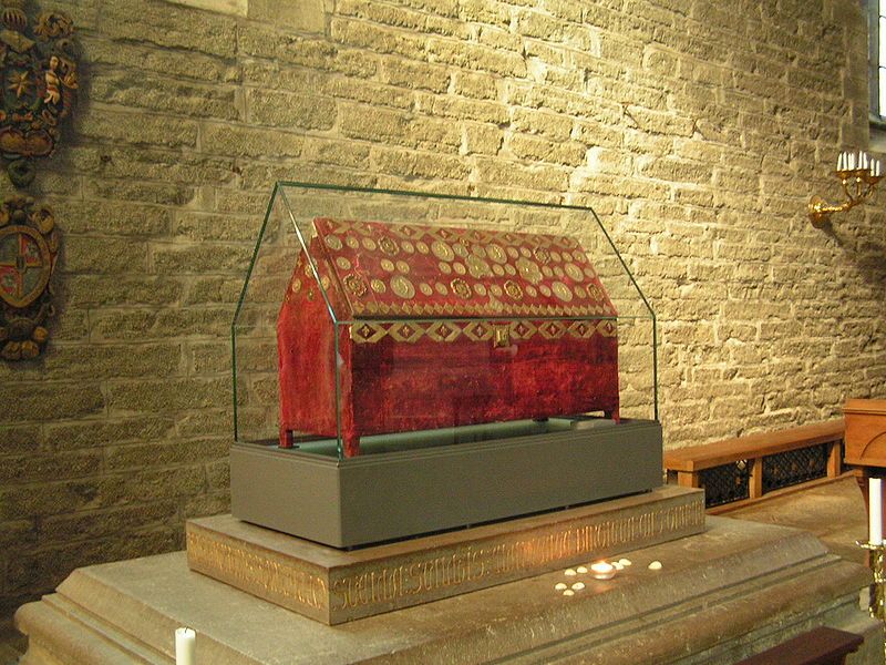 Ziel einer Pilgerreise: Der Reliquienschrein der Heiligen Birgitta in der Klosterkirche Vadstena. Foto: Mikael Lindmark /commons.wikimedia.org (CC BY-SA 2.5)