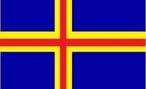 Die Flagge Ålands