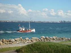 Blick von Kronborg auf Schweden