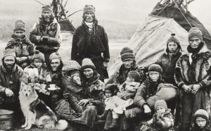 Gruppe von Sami Anfang des 19. Jahrhunderts