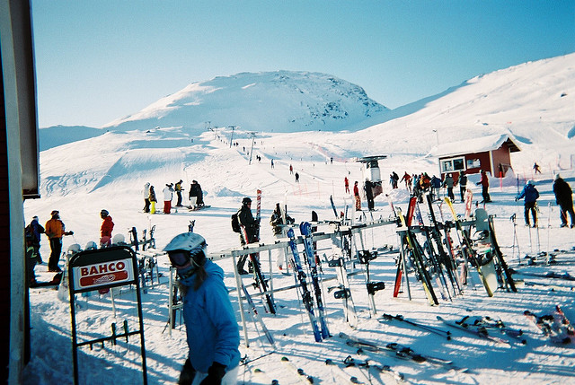 Betrieb im Skigebiet Riksgränsen, März 2007. Foto: Tommy Sollén /flickr.com (CC BY-ND 2.0) 